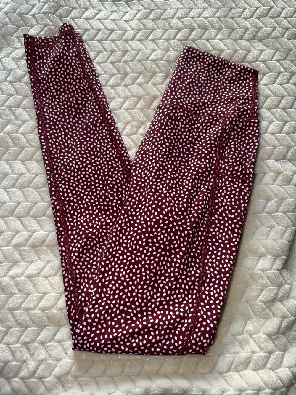Buffbunny Leggings Maroon White Size XS